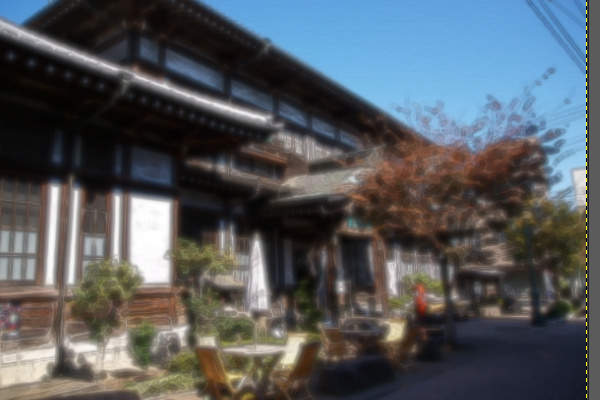 25. 輪郭が強調された加工中の写真