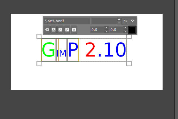 10. G と I と M と Pの字を選択する