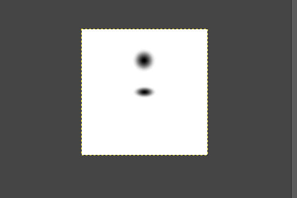 19. 横長の楕円が描かれる