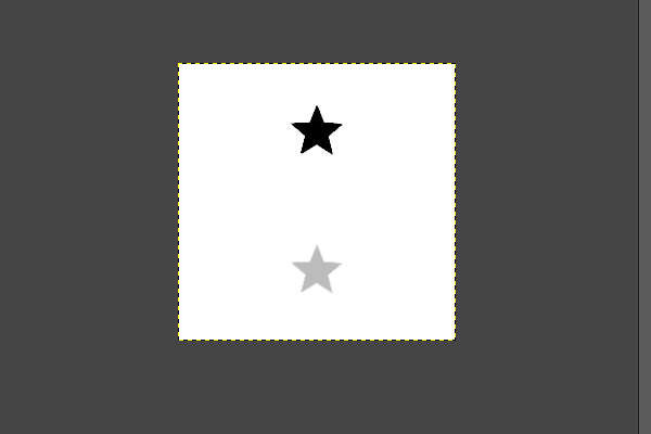 41. 星が薄く描かれる