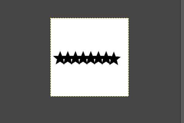 49. 一直線に星が描かれる