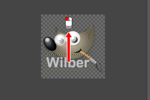 3. マウスの左ボタンでのドラッグでレイヤを移動