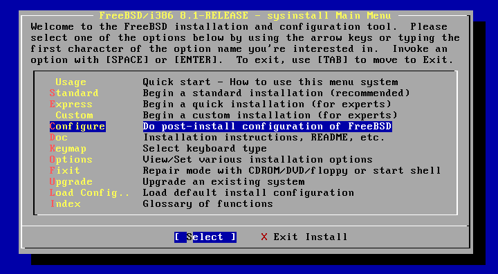 sysinstall�N����