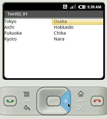 ArrayAdapter�N���X���g���ăO���b�h�̃f�[�^��o�^