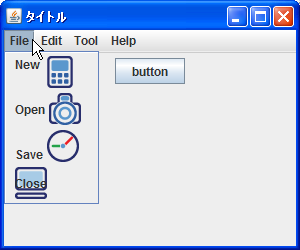 ���j���[�A�C�e���̕�����Ɖ摜�̈ʒu�֌W��ݒ�