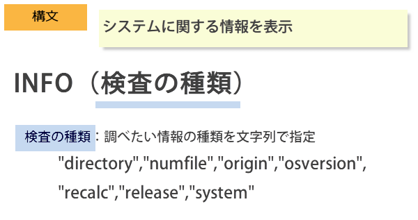 INFO�֐��̏���