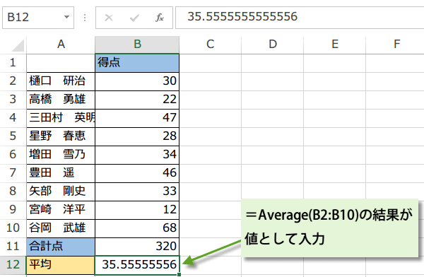 �ŏ����畽�ς�萔�Ƃ��ē��͂���