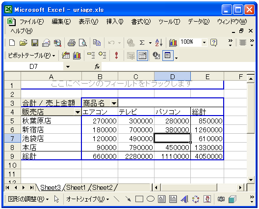 �����̍��ڂ��s���͗�ɐݒ�