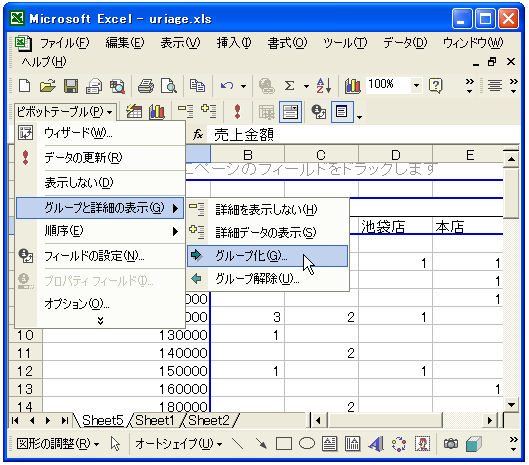 ���l�f�[�^�̃O���[�v��