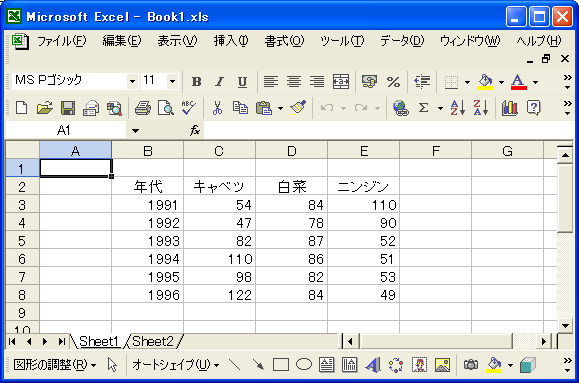 �L�[�{�[�h���g���ĕ����̃Z����I��
