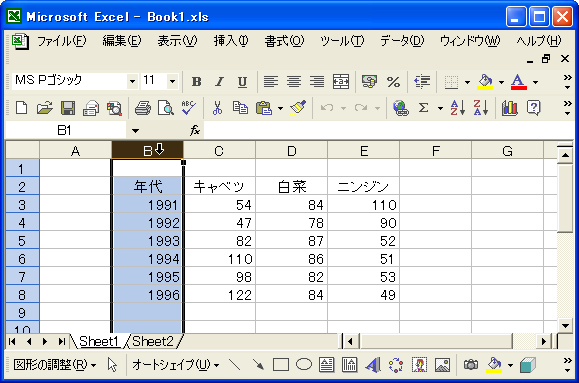 �s�A��A�S�̂̃Z����I��