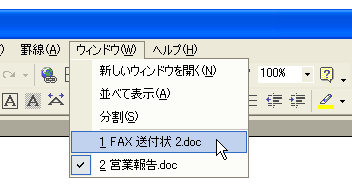 Word�ɂ�����E�B���h�E