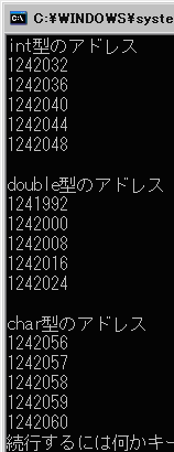 �ϐ��̃A�h���X���o�͂��Ă��܂�