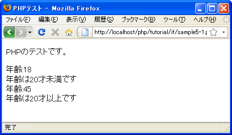 ���������U�̎��̏���(if..else)