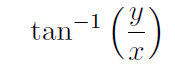 arctan-1 y / x