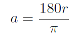 r * 180.0 / pi