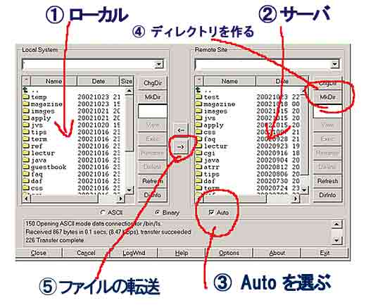 Win_FTP Lite�̃t�@�C���]���Ƃ��̐���