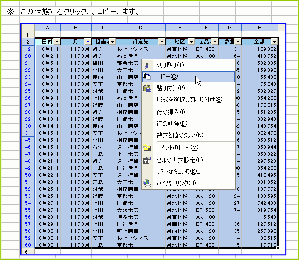 ���o���ꂽ��Ԃ̕\���R�s�[
